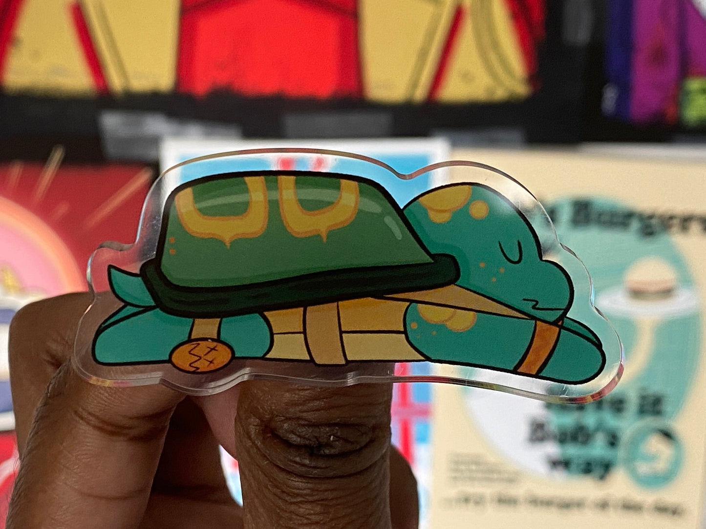 Sleepy Turtles Acrylic pins
