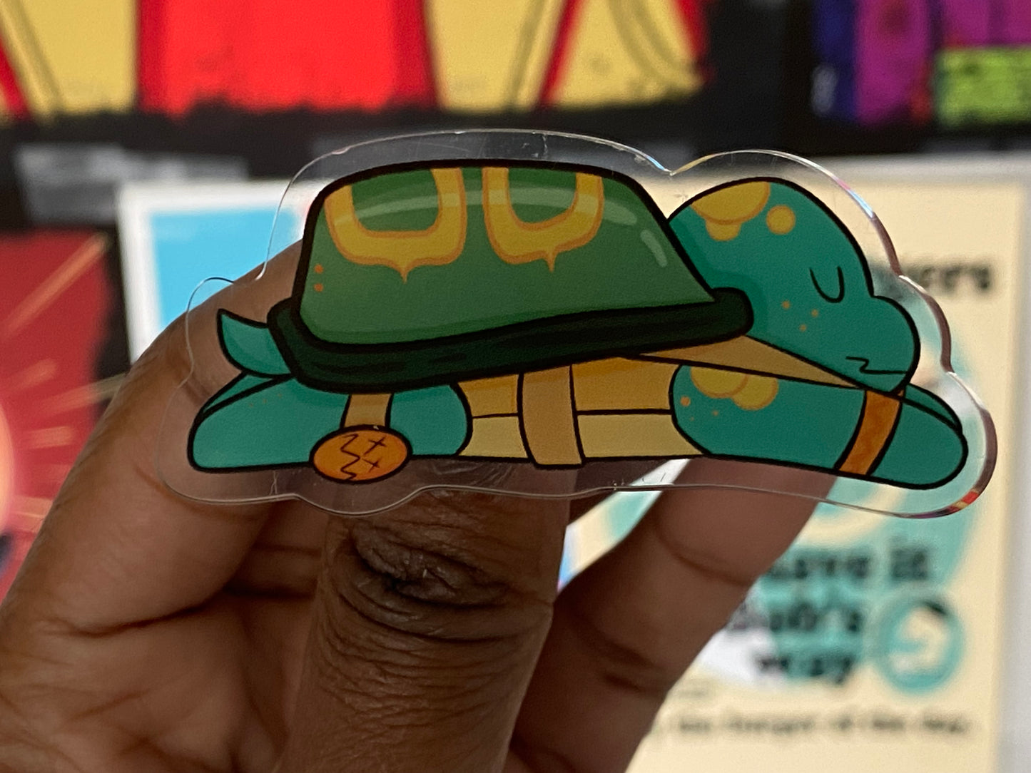 Sleepy Turtles Acrylic pins