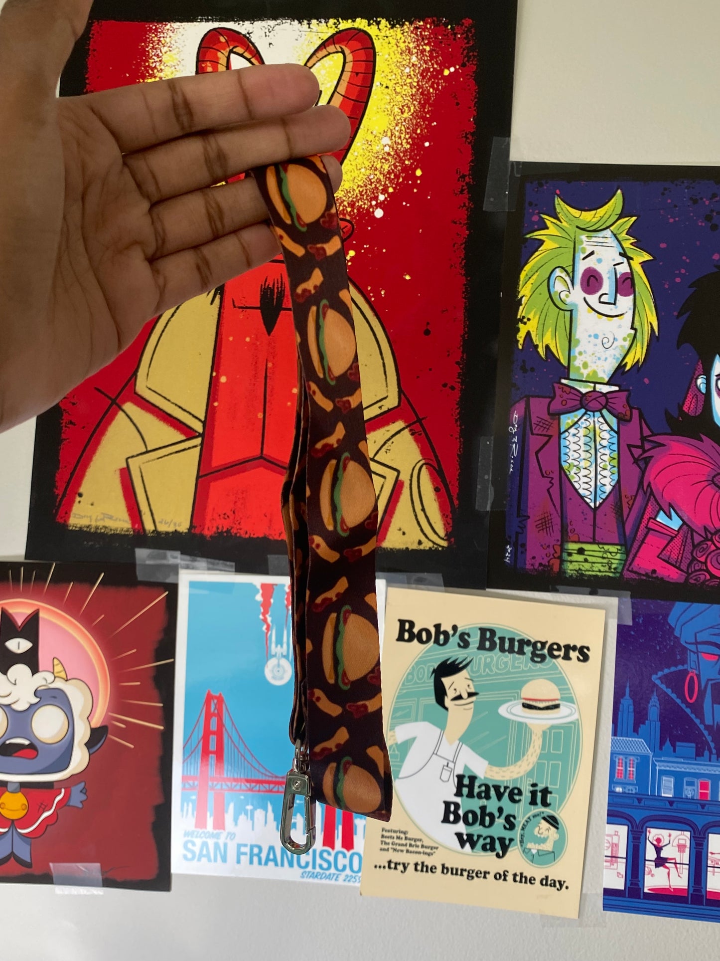 Burger and Fries Lanyard