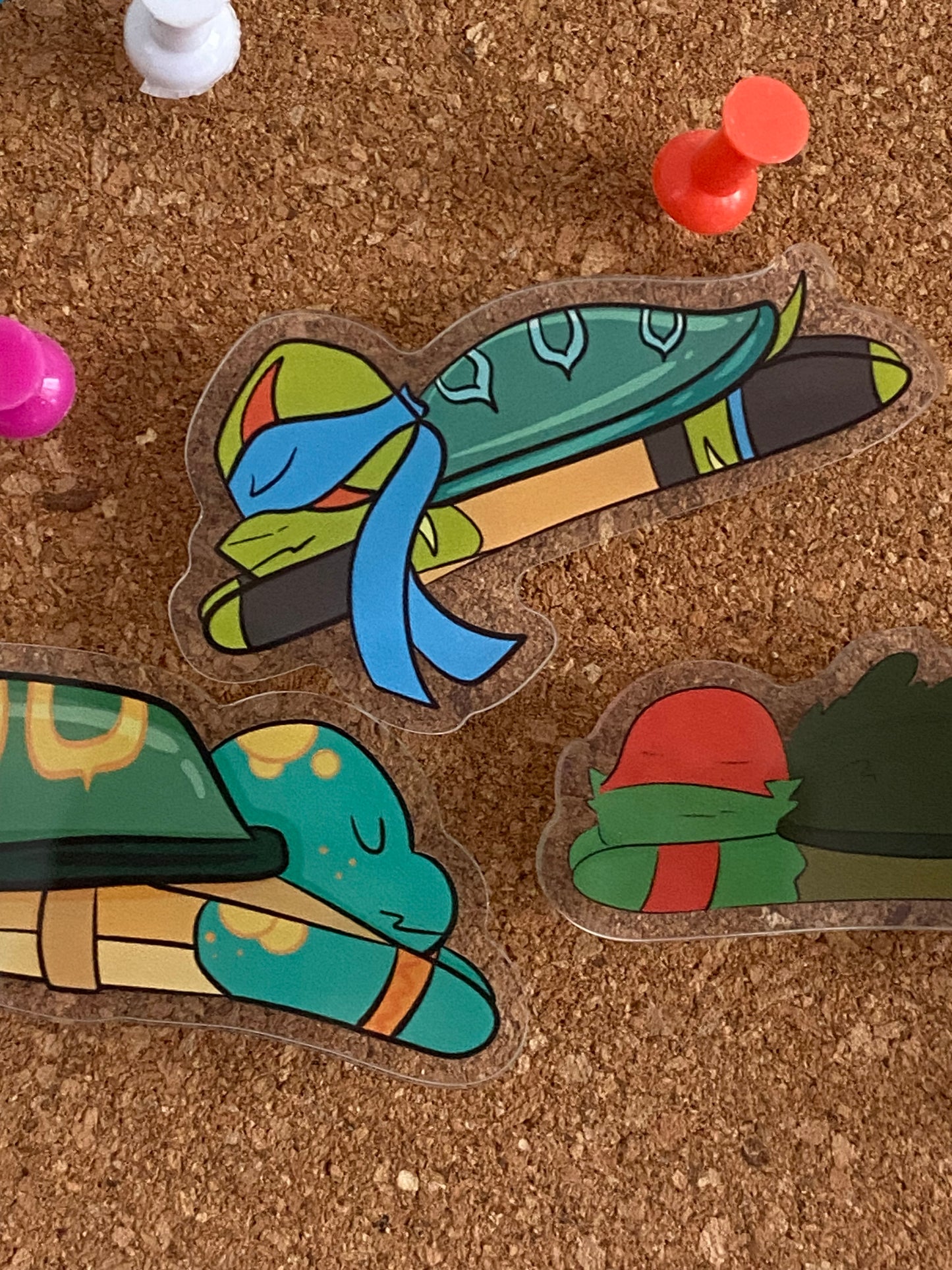 Sleepy Turtles Acrylic pins