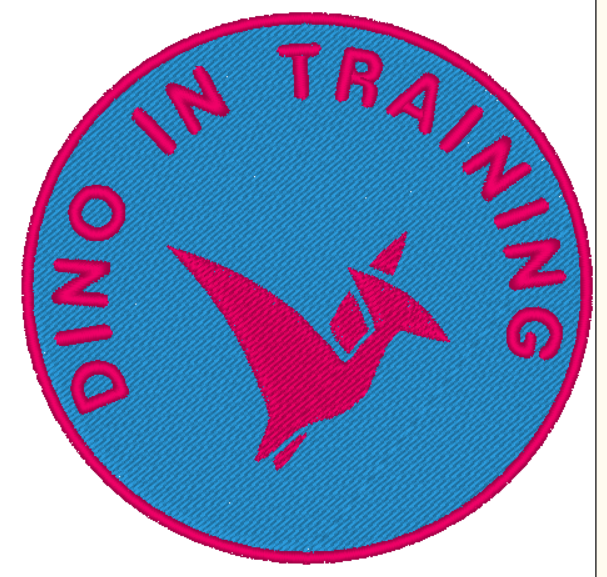 Dino in Training Customizable Embroidery Patch