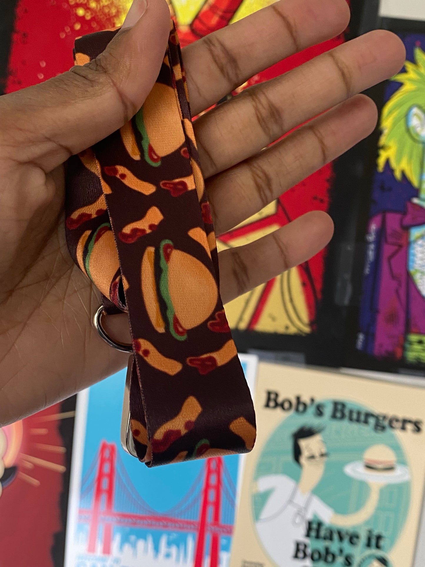 Burger and Fries Lanyard
