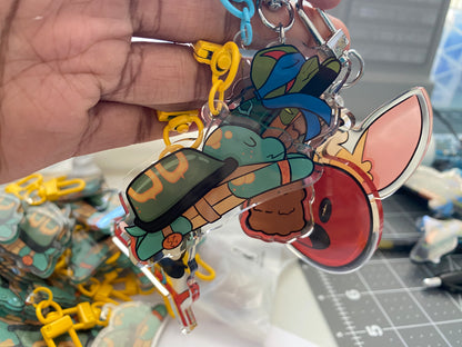 Rottmnt TMNT Acrylic Keychains