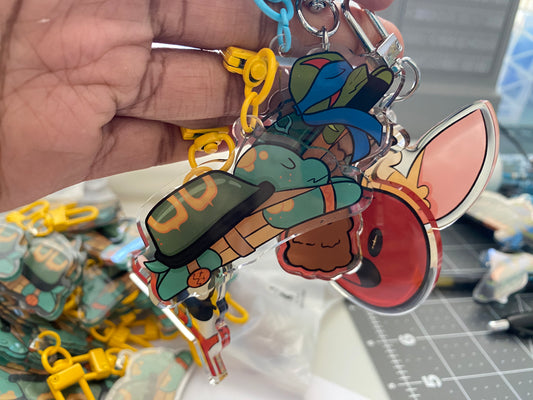 Rottmnt TMNT Acrylic Keychains