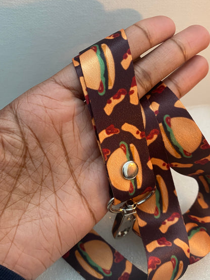Burger and Fries Lanyard