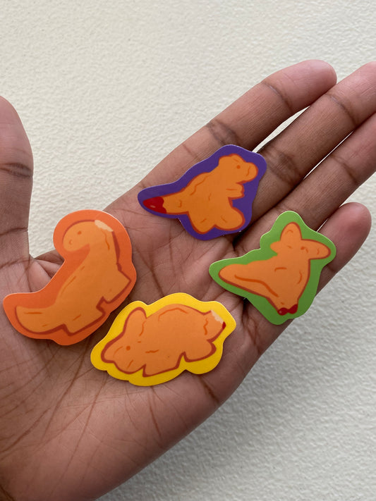 Crazy chicken nugget Sticker set