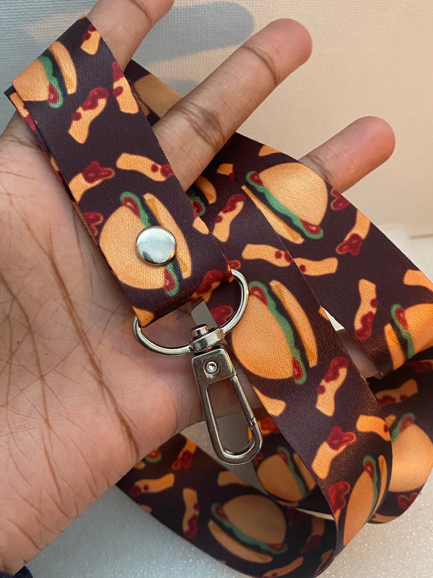 Burger and Fries Lanyard
