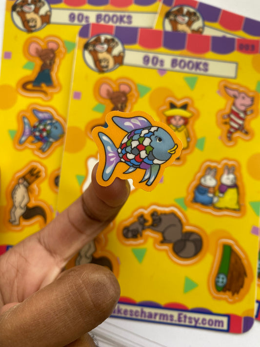 90s Children’s Books Sticker Sheet