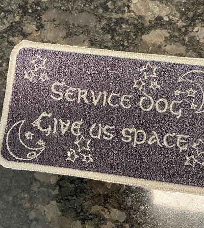 Service dog Give us Space- custom color patch