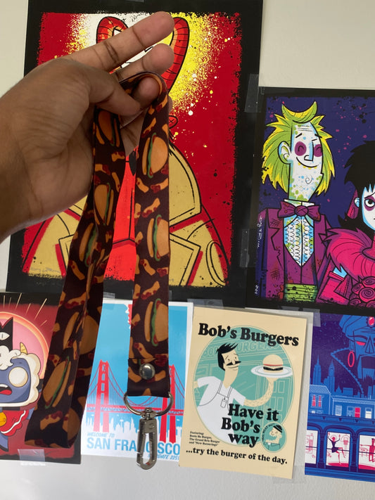 Burger and Fries Lanyard
