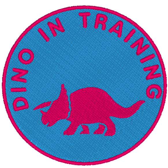 Dino in Training Dog Customizable Embroidery Patch