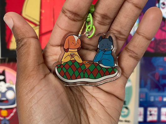 Blanket Sisters Acrylic Charm