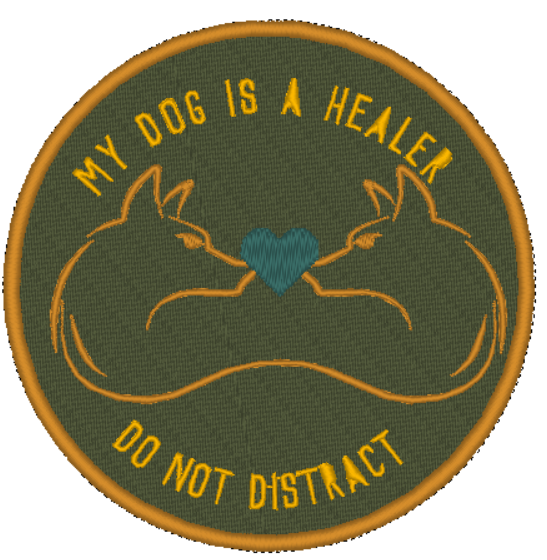 My Dog Is  Healer Customizable Embroidered Patch