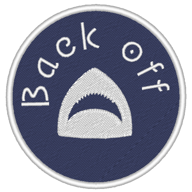 Back Off- Digital Download Embroidered patch