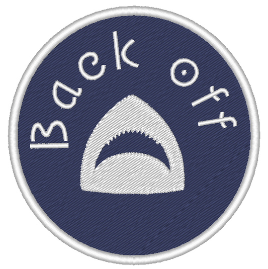 Back Off- Digital Download Embroidered patch