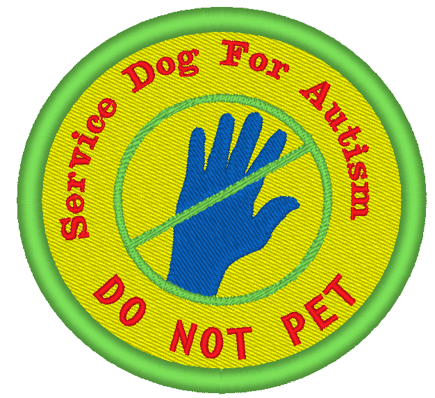 Service Dog For Autism- Digital Download Embroidery Patch