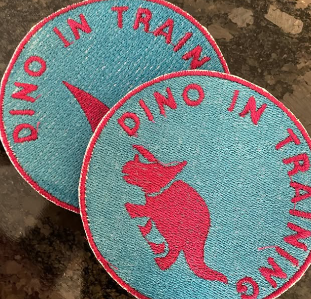 Dino in Training Dog Customizable Embroidery Patch