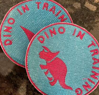 Dino in Training Dog Customizable Embroidery Patch